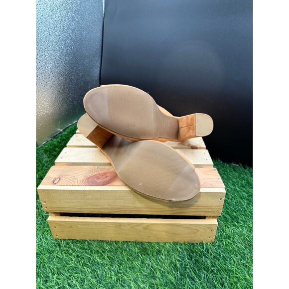 Trary- Tan -Open Toe Heels- Size 9 - Picture 10 of 10